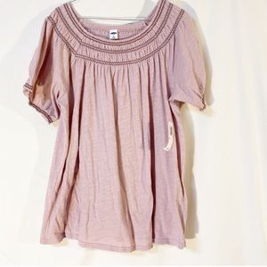 Old Navy Blush/Burgundy Top Size M NWT